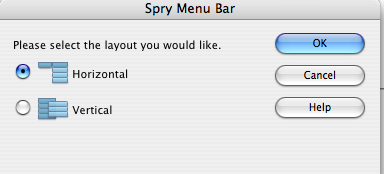 spry menu insert